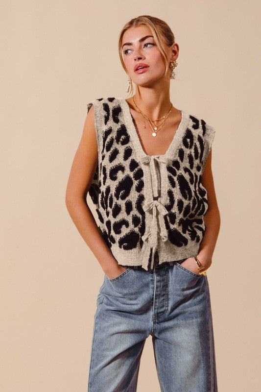 The Leo Tie Front Sweater