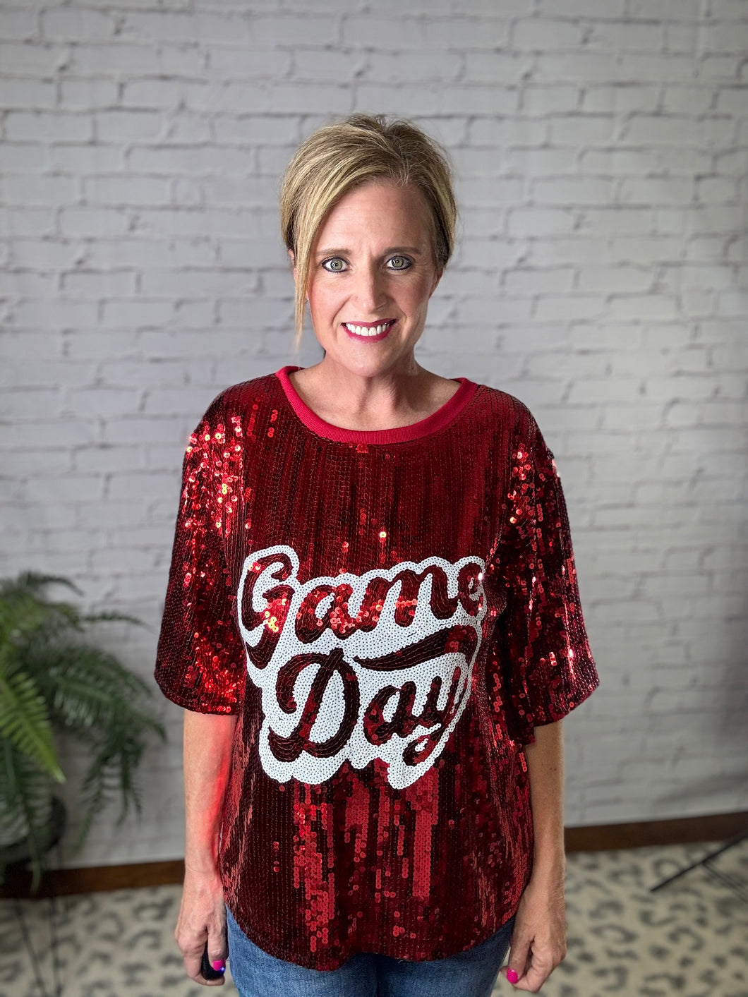 Game Day Sequin Top