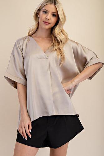 The Satin Top(Beige)
