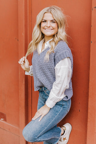 Heather Grey Sweater Vest