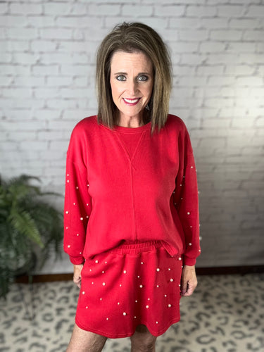 The Red Pearl Skort set