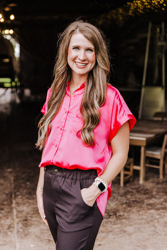 The Farrah Top(Hot Pink)