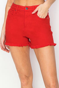 Fiesta Red denim shorts(Risen)