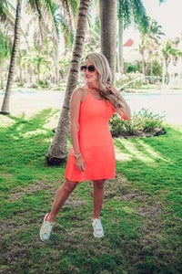 Setting Records Tennis Dress(Neon Coral)