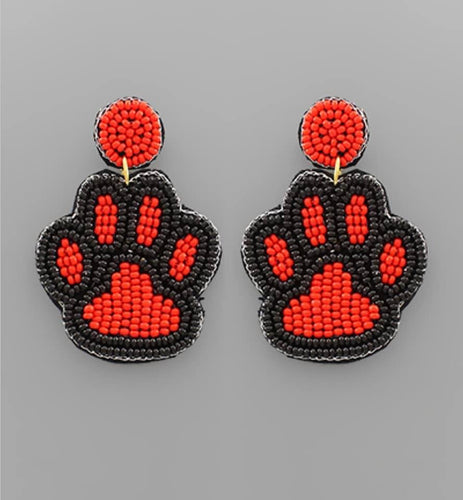 Leopard paw print earrings