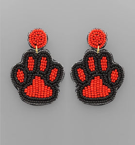 Leopard paw print earrings