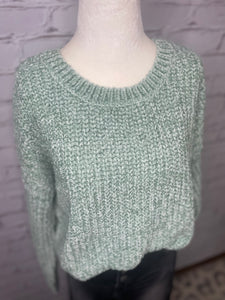Chenille Chunky knit Sweater(Mint)